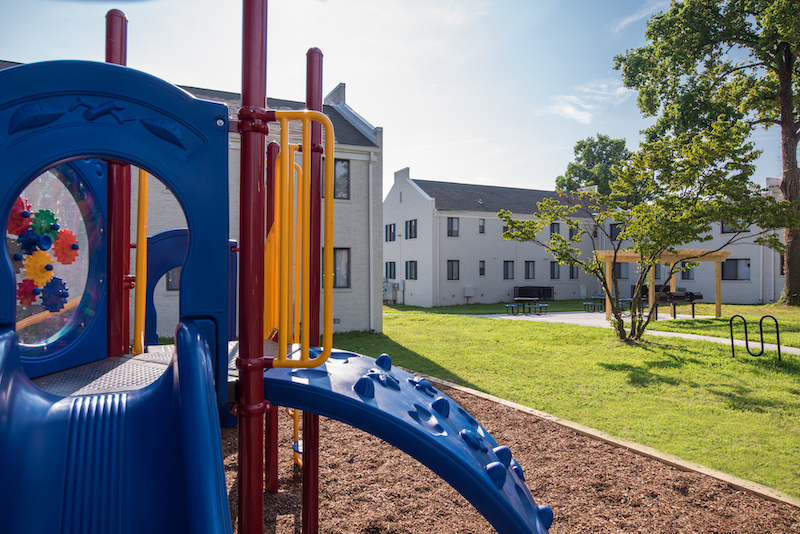 Exterior view of Silver Hill from playground area